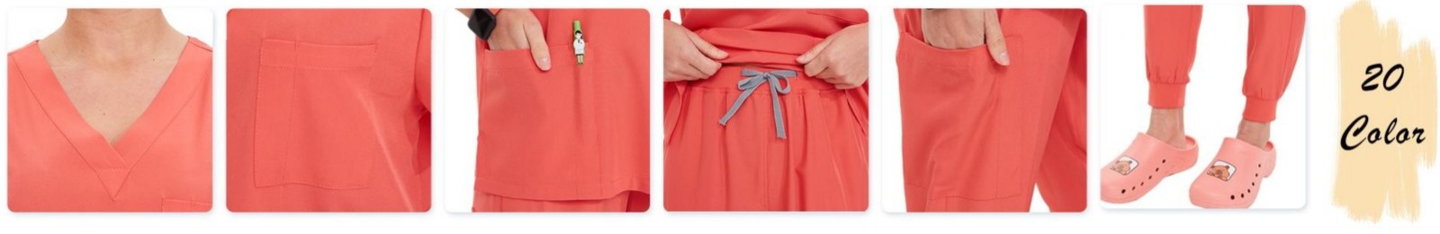 S21 Female Medical Scrub Sets - Image 3