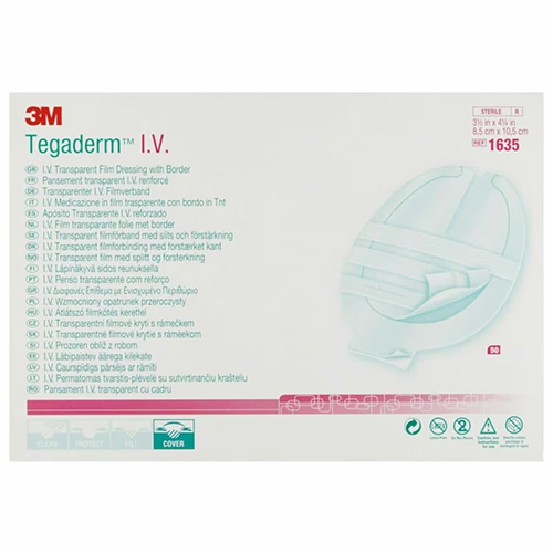 3M Tegaderm I.V. Transparent Film Dressing With Border 8.5 X 10.5cm