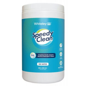 Whiteley Speedy Clean Hospital Grade Anionic Neutral Detergent Wipes Canister - Pack of 100