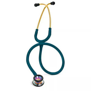 3M Littmann Classic II Pediatric Stethoscope Rainbow Chestpiece With Caribbean Blue Tube 28 Inch