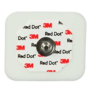 3M Red Dot Monitoring Electrode with Foam Tape and Sticky Gel - Box (50 Pcs)