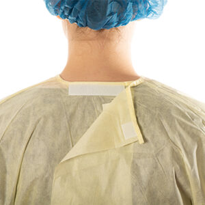Multigate Liteback Protective Gown With Thumb Secure Regular Yellow - CTN (60 Pcs)