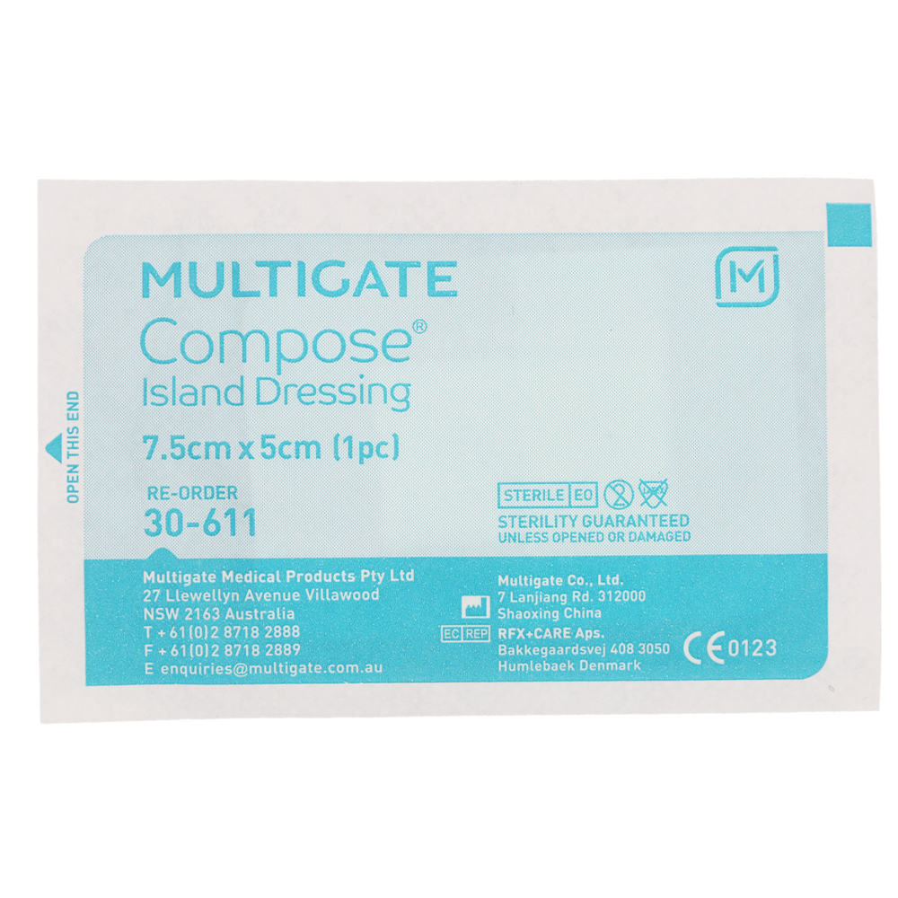 Multigate Compose Adhesive Island Dressing Sterile