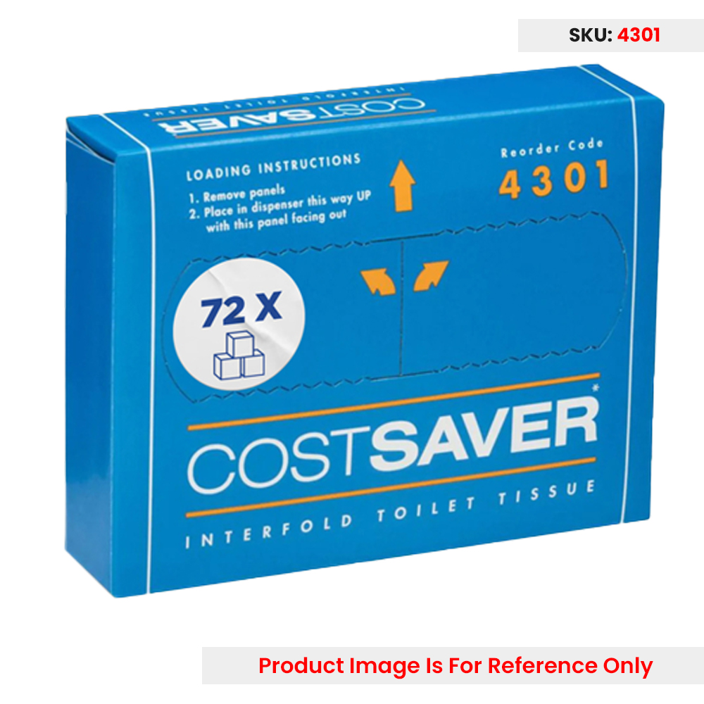 Kimberly Clark Professional Costsaver Interfold 1 Ply Toilet Tissue 17.5 X 11cm