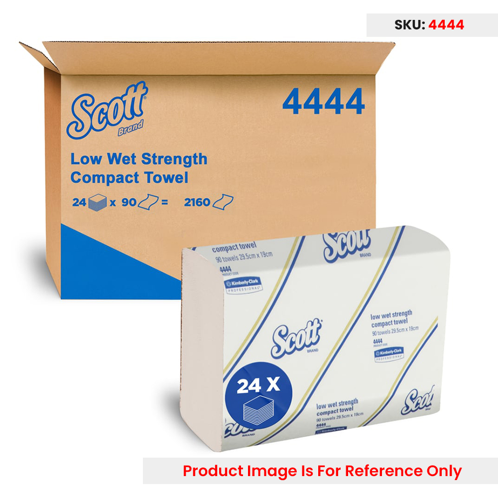 Scott Low Wet Strength Compact Hand Towels 29.5 X 19cm