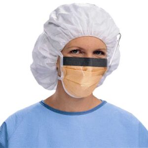 Halyard Level 3 Fog-Free Surgical Mask with Splashguard Visor Pleated