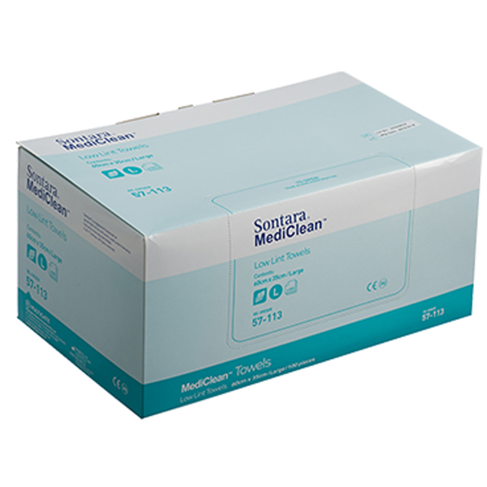 Multigate MediClean Low Lint Non-Woven Hand Towel Large 60cm x 35cm Non-Sterile - Box (100 Pcs)