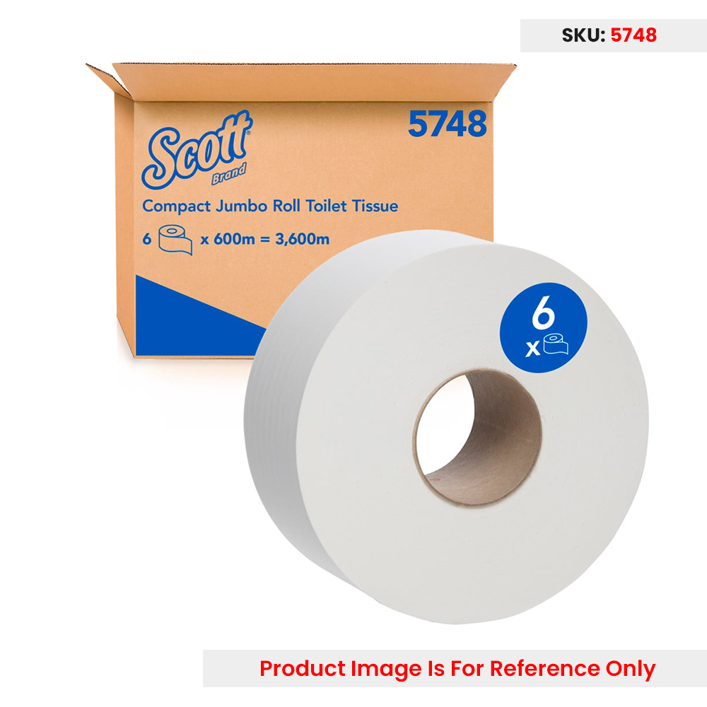 Scott Toilet Tissue Compact Jumbo Roll 1Ply 600m - Each (Roll)