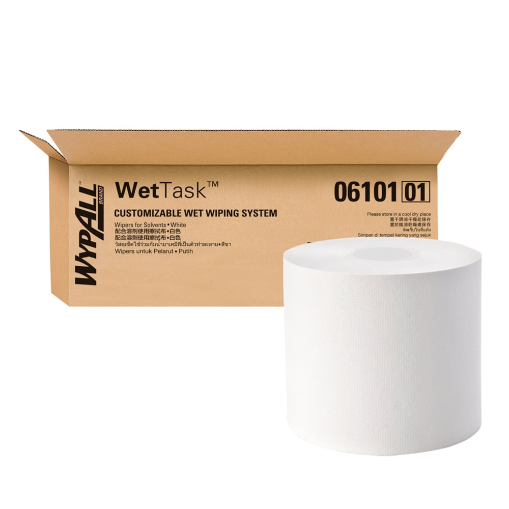 Wypall Wet Task Dry Cleaning White Wipers Roll