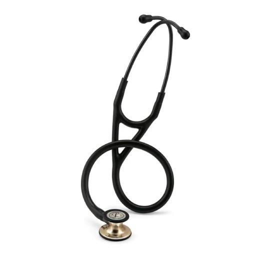 3M Littmann Cardiology IV Stethoscope With High Polish Champagne Chestpiece Black Tube 27 Inch Smoke Stem And Headset
