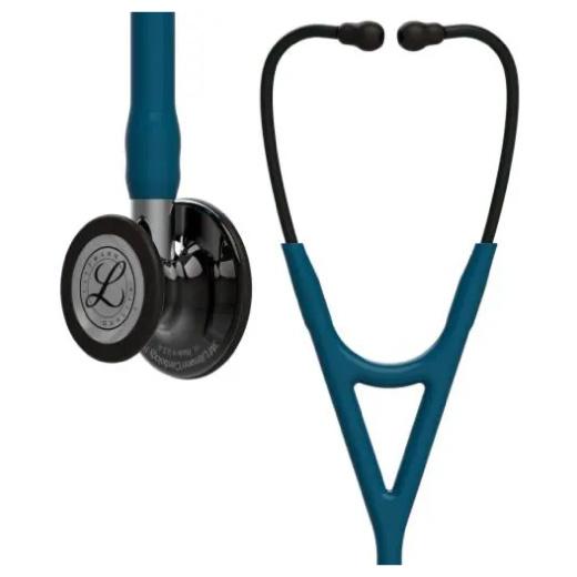 3M Littmann Cardiology IV Stethoscope With High Polish Smoke Chestpiece Caribbean Blue Tube 69cm And Mirror Stem