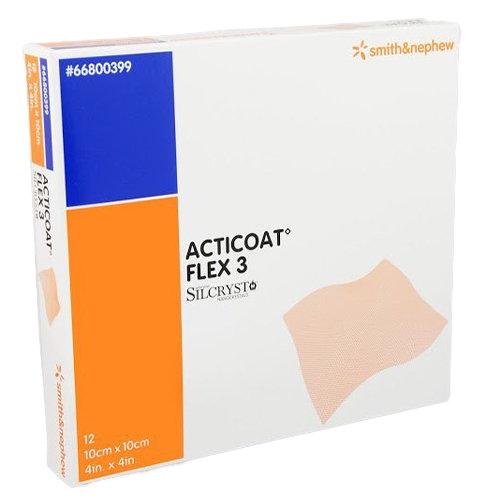 Smith+Nephew Acticoat Flex 3 Antimicrobial Barrier Dressing 10 X 10cm