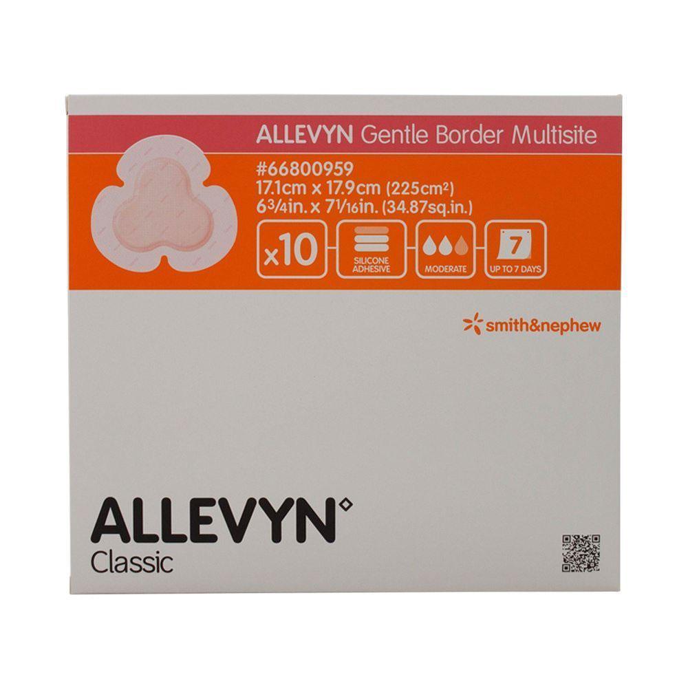 Smith+Nephew Allevyn Gentle Border Multisite Hydrocellular Foam Dressing 17.1X17.9cm - Box (10 Pcs)