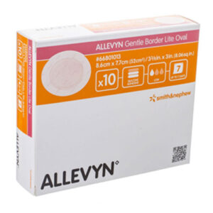 Smith+Nephew Allevyn Gentle Border Lite Oval Hydrocellular Foam Dressing 8.6x7.7 cm
