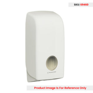 Aquarius Single Sheet Toilet Tissue Dispenser White Lockable ABS Plastic