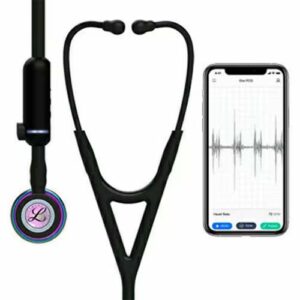 3M Littmann Core Digital Stethoscope Black Chestpiece Tube Stem and Headset 27 inch