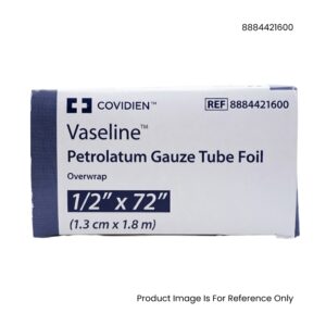 Covidien Vaseline Petrolatum Gauze Tube Foil Overwrap 1.3cm X 1.8m