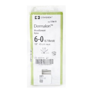 Dermalon 6-0 C-13 19mm 45cm Suture
