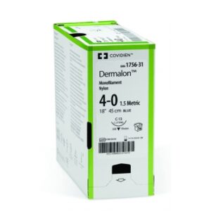 Dermalon 4-0 C-13 19mm 45cm Suture - Box (36 Pcs)
