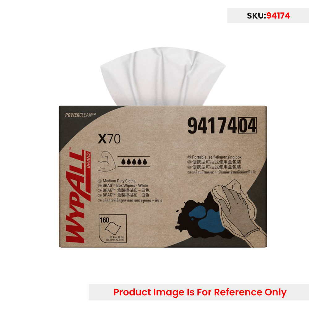 Wypall X70 Single Sheet White Wiper