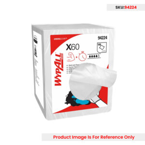Wypall X60 Single Sheet White Cleaning Wiper 28 X 35cm - Pack of 100