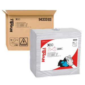 Wypall X60 Pop-up Poly Wiper Industrial Cleaning White 23 X 42.5cm