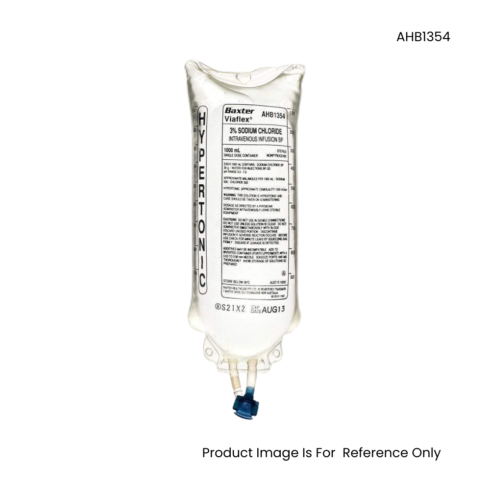 Baxter Viaflex 3% Sodium Chloride IV Solution 1000ml