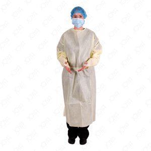 Halyard Impervious Yellow Exam Isolation Gown Thumbs-Up