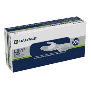 Halyard Sterling Nitrile-Xtra Powder Free Long Cuff Examination Gloves All Size