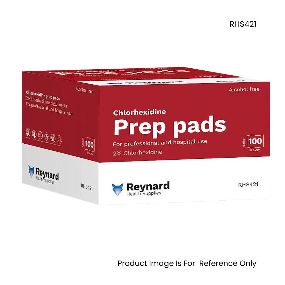 Reynard Chlorhexidine Prep Pads 4.5 X 8.5cm
