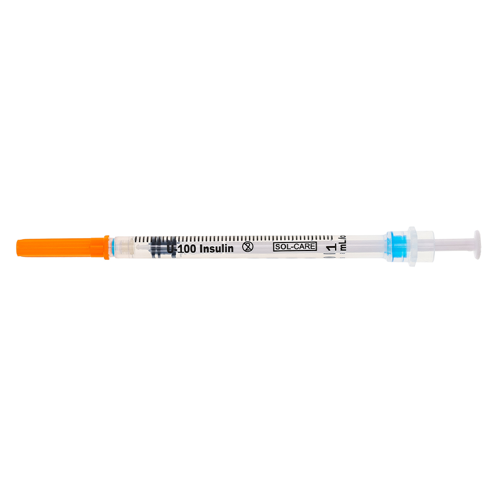 M Devices Insulin Syringe With Retractable Safety Needle 1ml