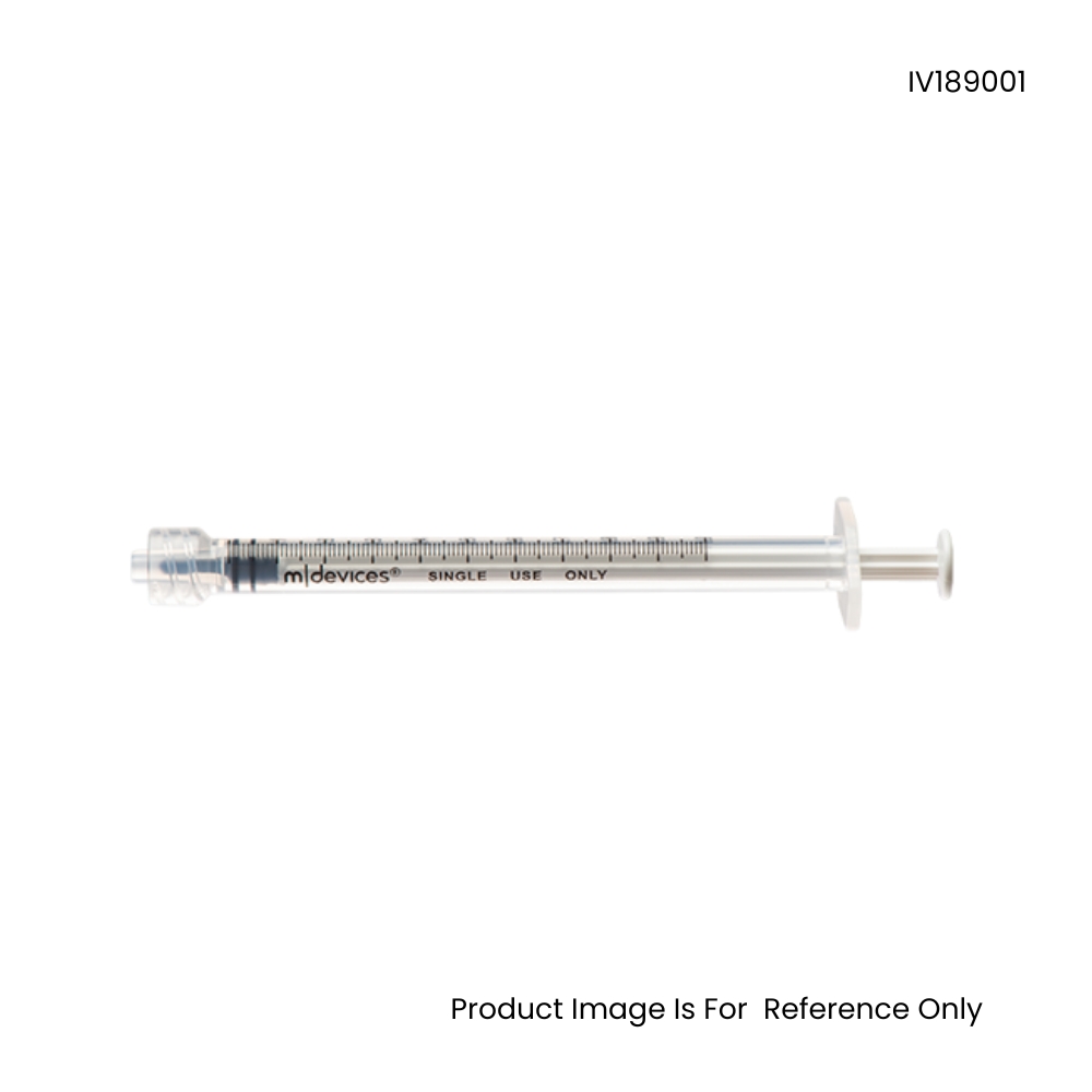 M Device Luer Lock Syringe Without Needle Low Dead Space 1ml