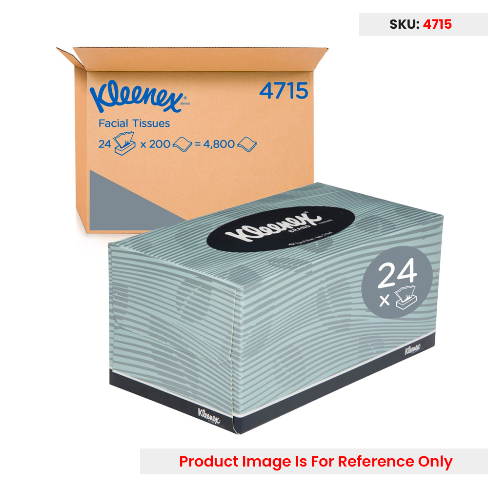 Kleenex White Facial Tissue 2 Ply 19.5cm X 20.5cm - Pack of 200