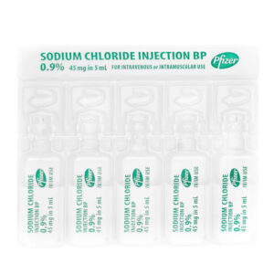 Pfizer Sodium Chloride Injection BP 0.9% 45mg in 5ml