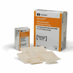 Kendall AMD Antimicrobial Foam Border Dressing All Size