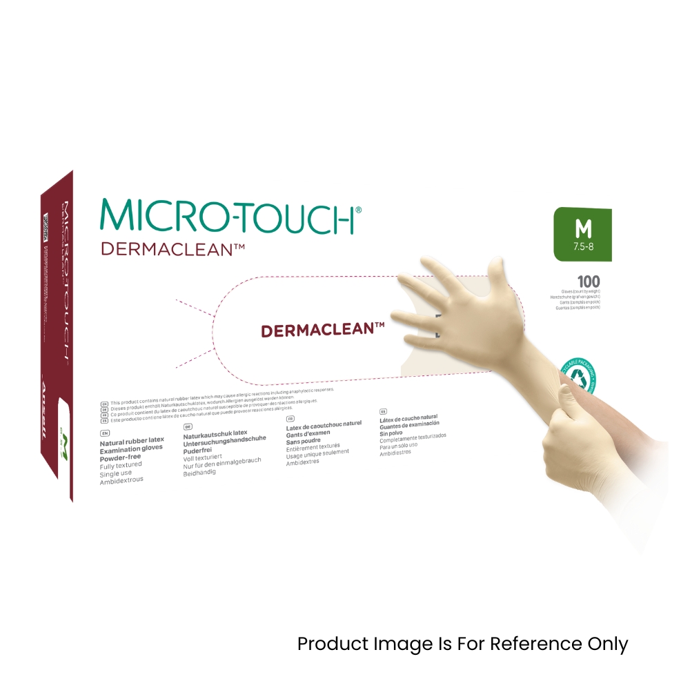 Ansell MICRO-TOUCH DermaClean Latex Examination Gloves