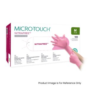 Ansell MICRO-TOUCH Nitrafree Nitrile Examination Gloves Pink