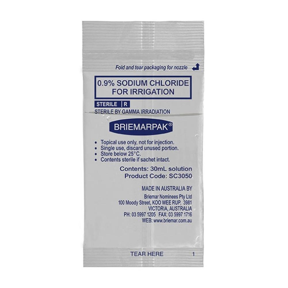 Briemarpak 30ml 0.9% Sodium Chloride Sachets