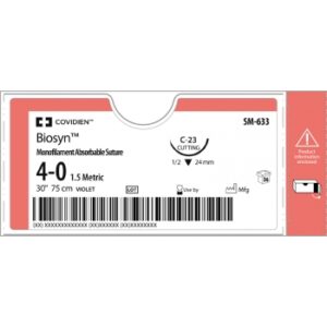 Biosyn 3-0 C-14 24mm 75cm Bbeige Suture - Box (36 Pcs)