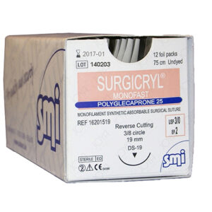 SURGICRYL Monofast 5/0 Rc 3/8 Circ Ds 19mm 45cm Undyed