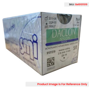 Daclon Nylon 5-0 19mm RC 75cm Black - Box (12 Pcs)