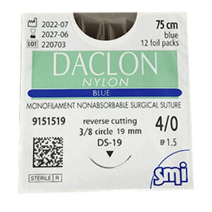 Daclon Nylon 4-0 19mm RC 45cm Blue - Box (12 Pcs)