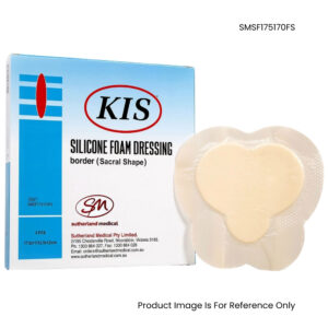 KIS Silicone Foam Wound Dressing Adhesive 17.5 X 17cm Sacrum Non Border