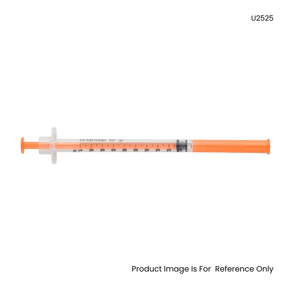 Unisharp Vaccination Fixed Needle Syringe 25G X 25mm 1ml