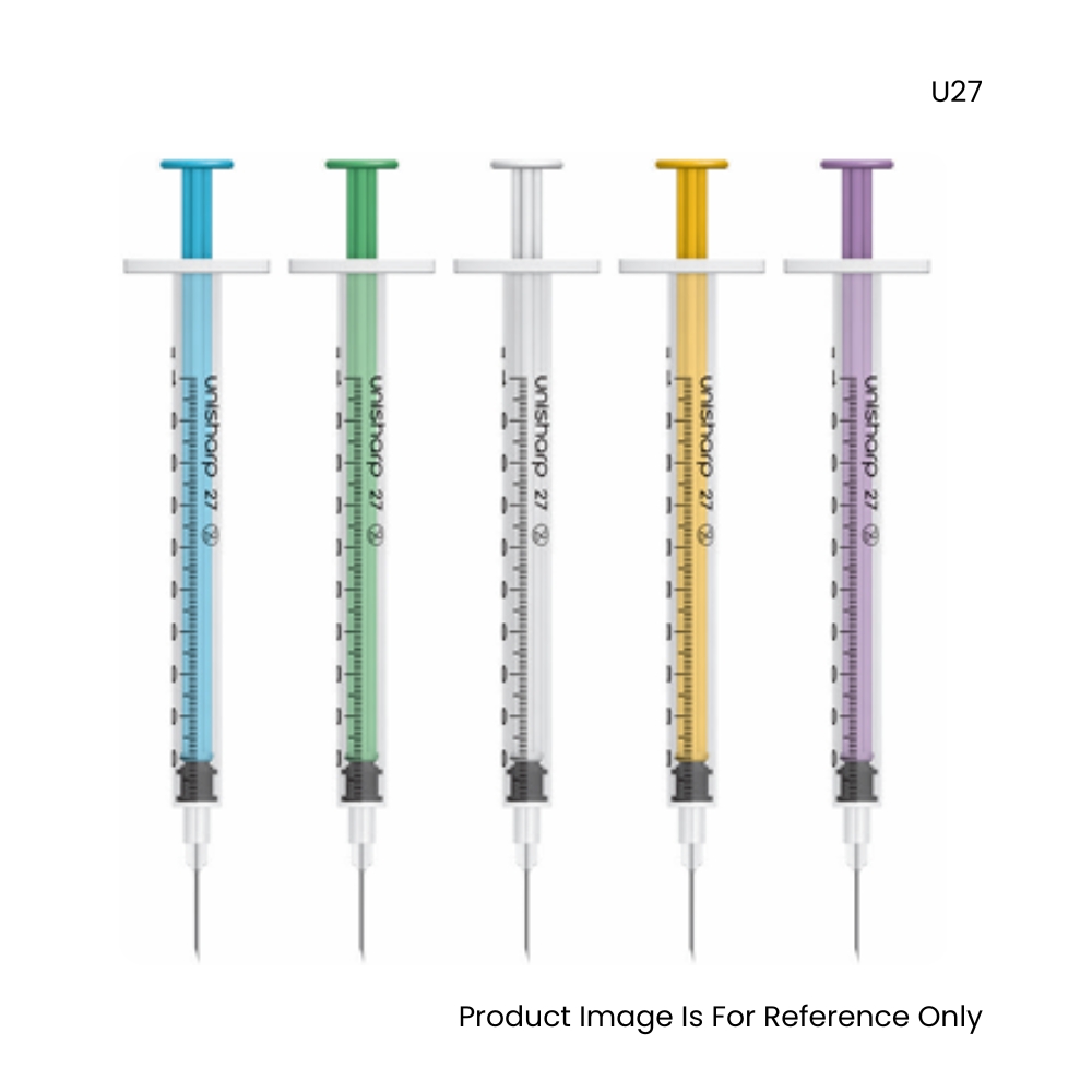 Unisharp Fixed Needle Syringe 1ml 27G X 13mm