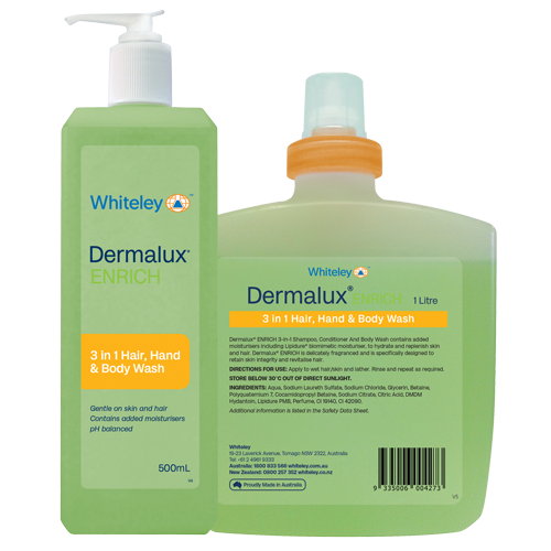 Whiteley Dermalux Enrich 3-in-1 Shampoo Conditioner And Body Wash