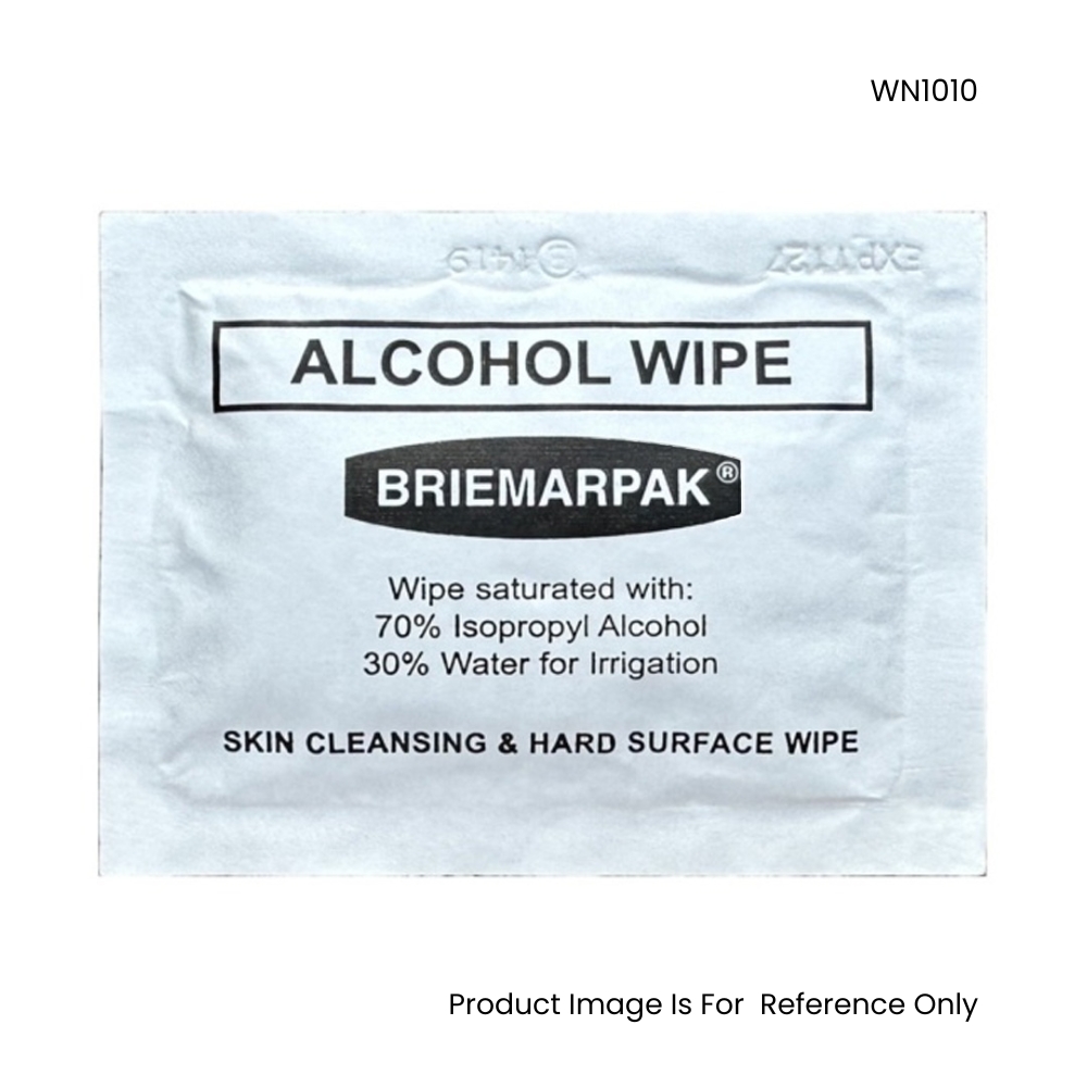 Briemarpak Hard Surface And Skin Cleansing Non Woven Wipe 70% Isopropyl Alcohol