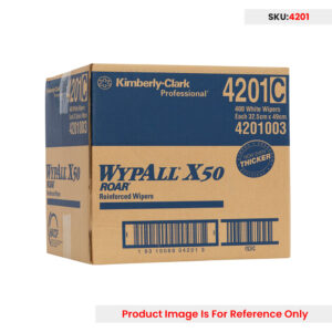 Wypall X50 Reinforced Single Sheet White Wiper