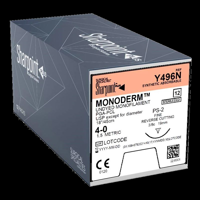 Sharpoint Monoderm 4-0 19mm 45cm - Box (12 Pcs)